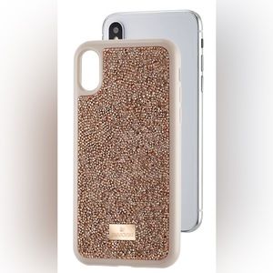 SWAROVSKI GLAM ROCK SMARTPHONE CASE, IPHONE® X/XS, ROSE GOLD TONE